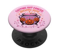 Halloween Cancer du Sein Espoir Rubans Roses PopSockets PopGrip Adhésif