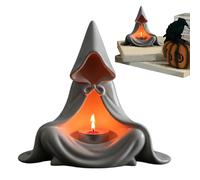 Halloween Candle Holder, Decorative Ghost Witch Candlestick, Festive Home Decoration, Perfect for Fall Season School Events Family Gathering Living Room, Easy to Move, 3.54x1.57x4.33 in