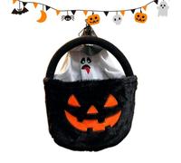 Halloween Candy Bags, Light Up Pumpkin Ghost Basket, Battery Powered