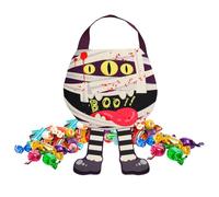 Halloween Candy Bags, Trick or Treat Tote Bag, with Reusable Non-Woven Fabric 14.56x7.87inch, Holiday Snack Bag for Kids, Man, Women, School Events, Family, Parties, Parades, Haunted House, Orange