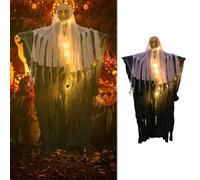 Halloween Candy Bowl for Home Squelette avec pendentif LED coloré, grands piquets suspendus pour Halloween, extérieur, cour, patio, jardin Scary Blood Hand (gris, 85 x 54 cm)