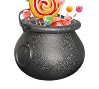 Halloween Candy Cauldron, Small Treat Pot, Fun Holiday Party Favor, Decorative Table Centerpiece, Mini Prop Container for Kids, Events, and Halloween Displays, 2.76x1.97x2.09 inches