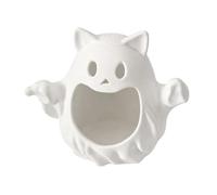 Halloween Candy Dish | Cute Ghost Cat Serving Bowl Tabletop Organizer |