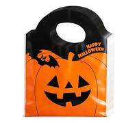 Halloween Candy Goody Bags - 50Pcs Pumpkin Bat Party Favor with Handle