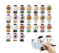 Halloween Candy Holder - DIY Dome Set, Clear Box Card Kit for Favors | 4.3x6.1 Inches | Clear Dome & Sticker Card Holder Kit | Easy Assembly, Cardstock Cutouts, Party Favor for Classroom, Adults