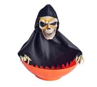 Halloween Candy Holder - Screaming Animated Skeleton Holiday Decorations | Screaming Candy Dish for Spooky Party Display and Festive Treat Storage, Holder for Homeowners Renters Decorators Home