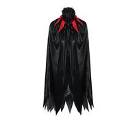 Halloween Cape de Vampire Manteau de Sorcière Longue Cape de Magicien pour Enfants Filles Costume de Princesse Robe de Faucheuse Diable Accessoires de Déguisement d'Halloween Mascarade Cosplay Fête