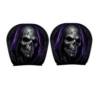 Halloween Car Headrest Covers - Ghost Face | Universal Fit, 2 Pack