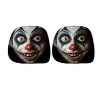 Halloween Car Seat Head Covers - 2 Pieces Spooky Universal Clown Print