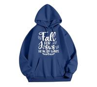 Halloween Cardigans pour Femmes Grande Taille en Liquidation Sweat à Capuche imprimé Dieu Femme, Mode Automne et Hiver, col Rond, Manches Longues, Pull Longue Robe Polaire(Marine,S)