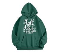 Halloween Cardigans pour Femmes Grande Taille en Liquidation Sweat à Capuche imprimé Dieu Femme, Mode Automne et Hiver, col Rond, Manches Longues, Pull Longue Robe Polaire(Vert,XL)