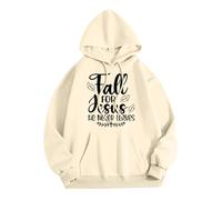 Halloween Cardigans pour Femmes Grande Taille en Liquidation Sweat à Capuche imprimé Dieu Femme, Mode Automne et Hiver, col Rond, Manches Longues, Pull Longue Robe Polaire(Beige,XL)