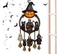 Halloween Carillon à Vent, Carillons Fantômes Gothiques pour Porte, Décoration de Maison Hantée pour Jardins, Cours, Pelouses, Festivals, Intérieur, Étagères à Livres et Fenêtre de