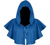 Halloween Casquette Aviation Cosplay Cape à Capuche Adulte Mascarade Costume Casquettes de Baseball Homme Large Bord(Bleu,Taille Unique)