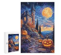 Halloween Castle with Jack-o'-Lanterns -1 Puzzle 1000 Pièces Educa Jouet en Bois Cadeau Unique Décoration Intérieure Jeu Éducatif Challenge Toy Adultes Et Enfants À Partir De 14 Ans 1000 PCS