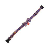Halloween Cat Collar Festive Bow à nœud Papillon détachable pour Chats Chiens pour Photo Accessoires en Toute sécurité Confortable Usure Violet avec Citrouille