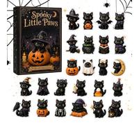 Halloween Cat Countdown Calendar, Cute 2D Flat Reusable Keepsake, 26cm | Acrylic Pendants, Festive Holiday Countdown Decor for Home Tree Window Wall