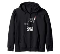 Halloween Cat Lover Black Cat Whos Next Sweat à Capuche