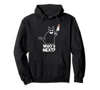 Halloween Cat Lover Black Cat Whos Next Sweat à Capuche