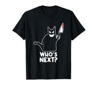 Halloween Cat Lover Black Cat Whos Next T-Shirt