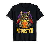 Halloween, Cat Monster, Meowster T-Shirt, Homme, Noir, S