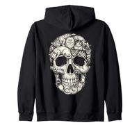 Halloween Cat Skull Skeleton Kitty Gothic Horror Art Pet Sweat à Capuche