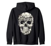 Halloween Cat Skull Skeleton Kitty Gothic Horror Art Pet Sweat à Capuche