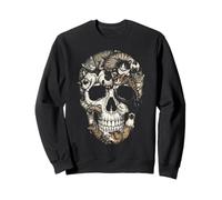 Halloween Cat Skull Skeleton Kitty Gothic Horror Art Pet Sweatshirt