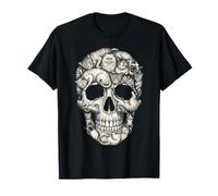 Halloween Cat Skull Skeleton Kitty Gothic Horror Art Pet T-Shirt