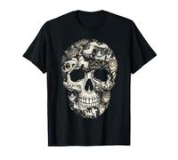 Halloween Cat Skull Skeleton Kitty Gothic Horror Art Pet T-Shirt