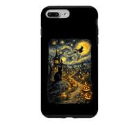 Halloween Cat Starry Night Van Gogh Art Pumpkin Costume Coque pour iPhone 7 Plus/8 Plus