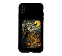 Halloween Cat Starry Night Van Gogh Art Pumpkin Costume Coque pour iPhone XS Max