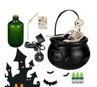 Halloween Cauldron Decor - Bewitched Cauldron Fog Light Up Witches Pot