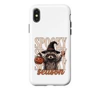 Halloween Célébrez la Saison effrayante drôle de Raton Laveur Sauvage Coque pour iPhone X/XS