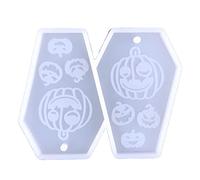 Halloween Cercueil Chauve-souris Griffe Citrouille Pour Tête Boucles D'oreilles Moule Sorcière Chat Araignée Silicone Ornement Moule Décoration De La Maison Mol Halloween Moules Résine Époxy