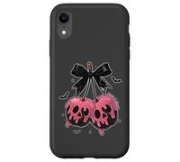 Halloween Cerises Coquette Nœud Rose Kawaii Crânes Rétro Coque pour iPhone XR