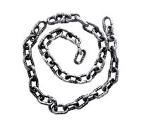 Halloween Chains | Fake Chains | Realistic Halloween Prop Decoration | 7.5x4.5cm/2.95x1.77 Inches 5 Feet Fake Realistic Halloween Props For Graveyard Outdoor