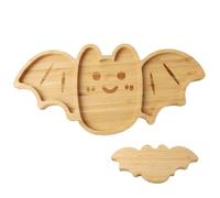 Halloween Charcuterie Board, Halloween Bat Shaped Serving Tray for Cheese, 12.99x6.5x0.59 inches Portable Food Storage Plate to Seafood, Fruits, Meats, Appetizers, Bread, Cracker, Snack