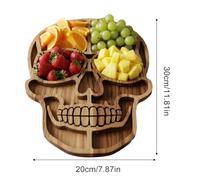 Halloween Charcuterie Board, Wooden -Shaped Food Serving Platter, Festive Decorative Tray for Snacks Kitchen Counter Restaurant Buffet Holiday Party Picnic Camping Pool Display