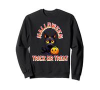 Halloween Chat Effrayant Citrouille Farce Ou Friandise Sweatshirt