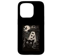 Halloween Chat Selfie Spooky Night Alien Abduction Chats UFO Coque pour iPhone 15 Pro