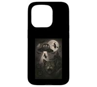 Halloween Chat Selfie Spooky Night Alien Abduction Chats UFO Coque pour iPhone 15 Pro