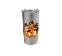 Halloween Chats et raton laveur - Animaux sorciers Gobelet isotherme en acier inoxydable double paroi