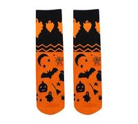 Halloween Chaussettes Montantes Noires vacances citrouilles -souris nouveauté coton longueur du cou tenue décontractée 2 paquets Noir Taille M(Pastèque rouge,Taille unique)