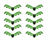 Halloween Chauve-souris Décoration murale - Chauve-souris lumineuse Décoration d'entrée - Décoration murale gothique d'Halloween 10 pièces Set pour chambre à coucher Maison Grasseuse Cour Salle de