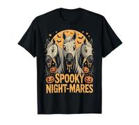 Halloween Cheval Équestre Cowgirl Spooky Mares Zombie Girls T-Shirt