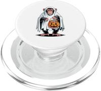 Halloween Chimpanzé Fantôme Citrouille Farce Ou Friandise PopSockets PopGrip pour MagSafe