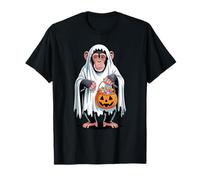 Halloween Chimpanzé Fantôme Citrouille Farce Ou Friandise T-Shirt