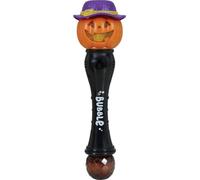 Halloween Citrouille Baguette magique Bubblemaker Décoration créative Bulles de savon bruyantes Ambiance effrayante Fête d'Halloween Effet spécial Tête de citrouille, couleur : noir / orange