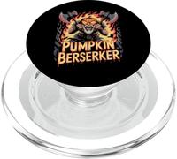 Halloween Citrouille Berserker Viking PopSockets PopGrip pour MagSafe